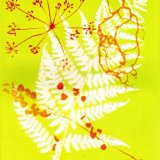 Fern with found materials