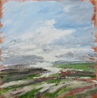 Early Morning -As the Sun Rises 50x50 acrylic