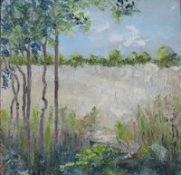 Woodland Edge 40x40 cm oil on canvas board.