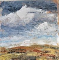 Autumn Equinox 50x50x4 mixed media