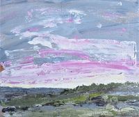 Pink Sunrise 28x34x1 acrylic Mixed media