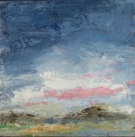 Evening- Pink Cloud 30x30cm. acrylic on canvas