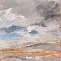 March -Passing Showers 30x30cm acrylic on canvas