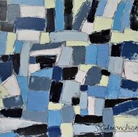 Blue Patches 60x60cm.