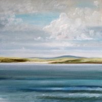 Cornish Coast 60 x 60 cm acrylic on canvas