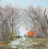 Source of the Loddon 40x40 oil on canvas board.