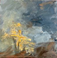 Holding Fast oil on canvas 30x30 Framed34x34x4