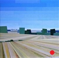 October Ready for Ploughing. 42 x 43 cm  acrylic on canvas