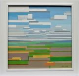 October Fields 42 x 42.5 cm.  acrylic on canvas