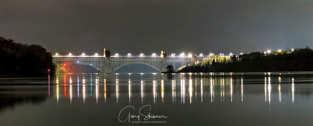 5. Britannia Bridge at Night