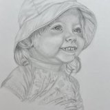 Pencil Portrait Graphite Drawing - Child Portrait