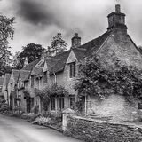 1st (Monochrome)-Castle Coombe Cottages-John Janes