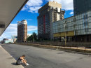 waiting for the bus