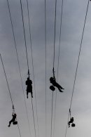 zipping across the sky
