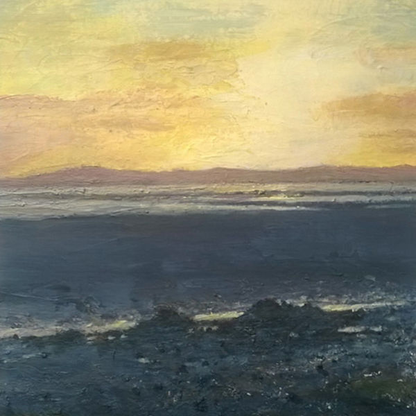 Across the Bay; acrylic on paper; S