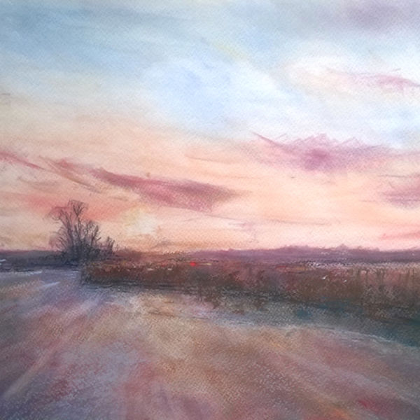 Winter Landscape; pastel; 38 x 29 FS