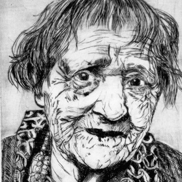 Aunt Emma; etching; 16 x 18 FS