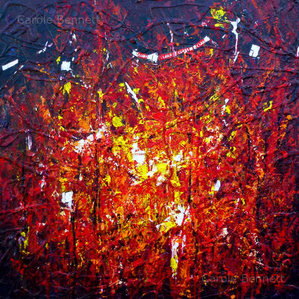 Barcelona Celebration 2; mixed media; 60 x 60 FS