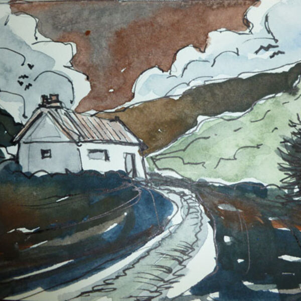 Bothy, watercolour