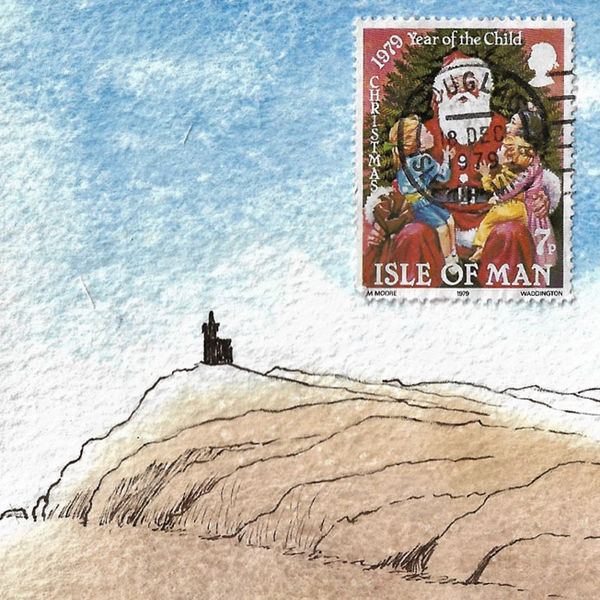 Bradda Head, Isle of Man; 10 x 10; pen and watercolour NFS