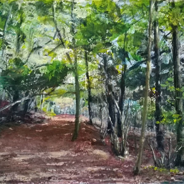 Eaves Wood; acrylic, charcoal, pastel S