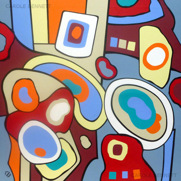 Four for Dinner; acrylic; 70 x 70 FS