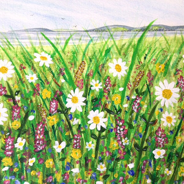 The Lots, Daisy and Orchid, mixed media