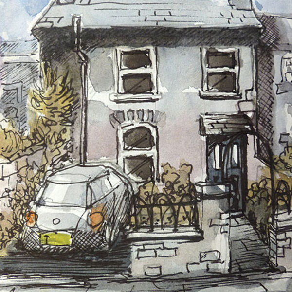 Serpentine Road; watercolour