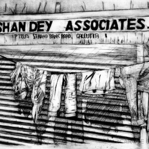 Kolkata Washing Line; etching; 46 x 36 FS