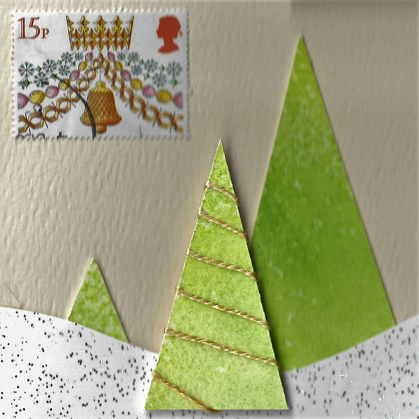 Christmas Trees with Sparkle; 10 x 10; mixed media NFS
