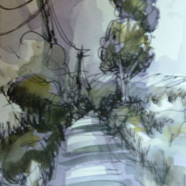 Lane, watercolour