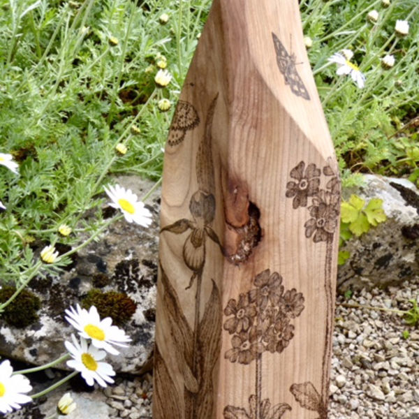 Wood pyrography sculpture NFS