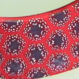 Polymer Clay Crescent Necklace - Red Galaxy