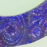 Polymer Clay Crescent Necklace - Nebula