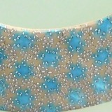 Polymer Clay Crescent Necklace - Blue Galaxy