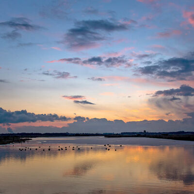 De zon gaat kleurrijk onder - Dorre Ilp