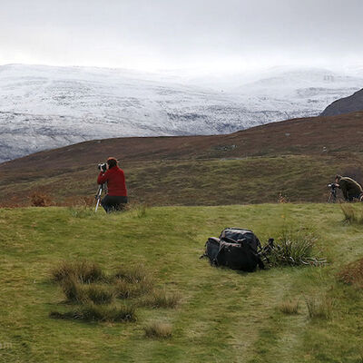 Deelnemers in actie tijdens een Schotlandreis