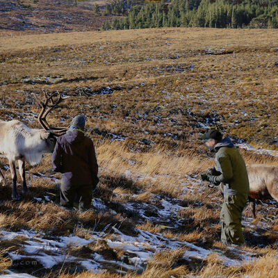 Deelnemers in actie tijdens een fotoreis naar Schotland