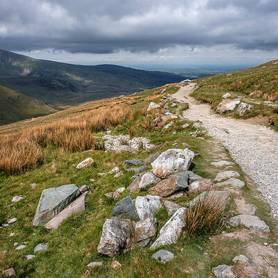 Halfway up Mount Snowdon