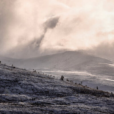 Schotland: a snowstorm moving in @ Cairngorm