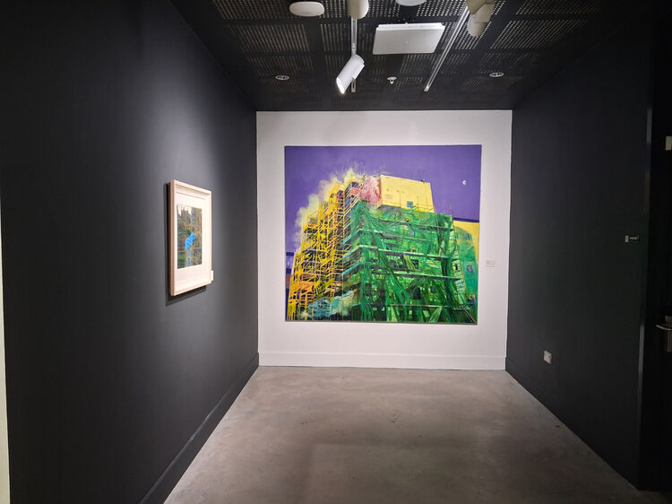 Building Babel and Blue Greenhouse installation