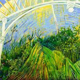 "Plants in the palmhouse" oil on linen