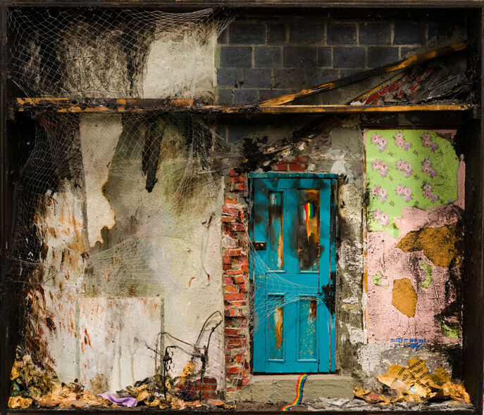 "Belfast 1970-1980", Joseph McWilliams, Mixed Media 1980, Artists Collection