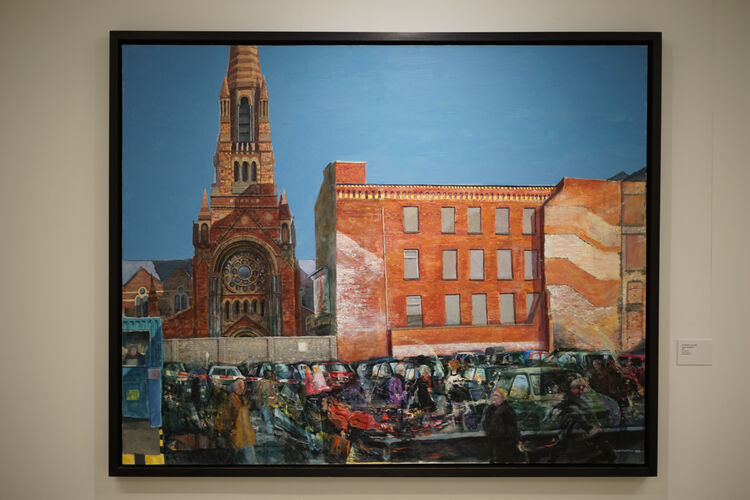 "St Patricks and Car Park" Joseph McWilliams< oil on canvas 2008, Private Collection