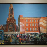 "St Patricks and Car Park" Joseph McWilliams< oil on canvas 2008, Private Collection