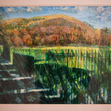 "Cavehill and Railings" Joseph McWilliams, Acrylic on paper, 1998, 44 x 61cm , Private Collection
