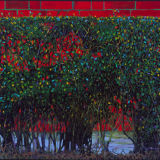 Hedge, oil on canvas 38 x 40 ins