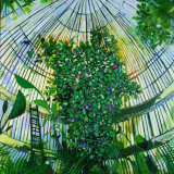 Hothouse oil and mixed media on linen, 2017, 152 x 137cm