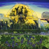 "Kew Gardens, Sunset" oil and mixed media on linen 136 x 155cm,