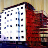 Red Skeleton, oil on canvas